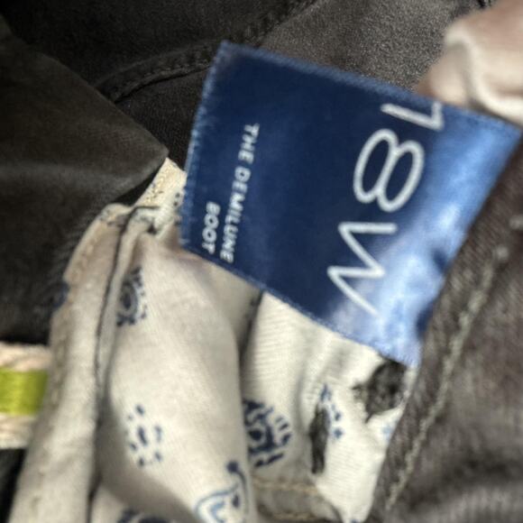 Anthropologie The Denim Boot Jeans Womens 18W Black Bootcut Stretch Plus Size - Picture 9 of 16